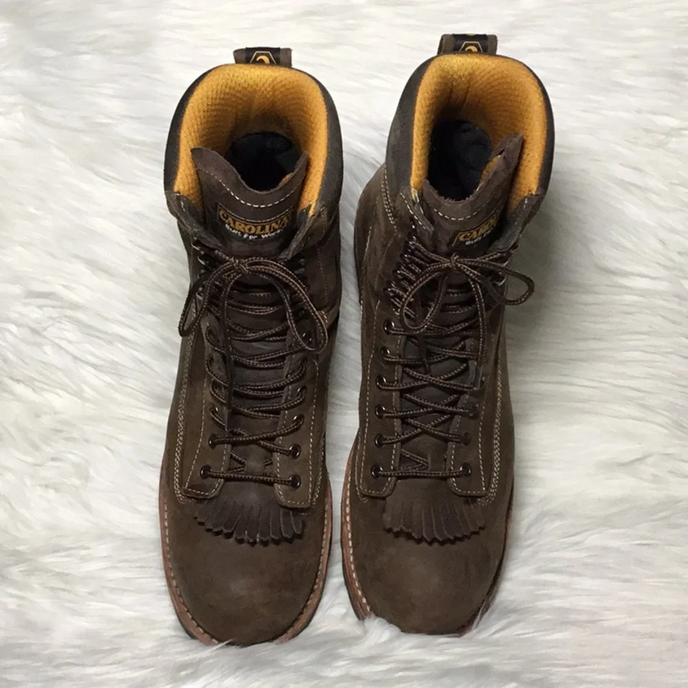 Carolina CA7522 Men’s Birch 8” Composite Toe Logger Boots, Brown, 13